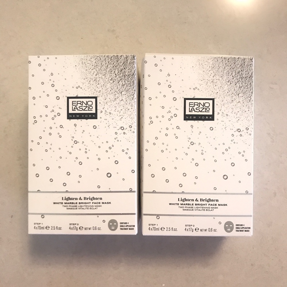 White Marble Bright Face Powder Mask（2 packs）